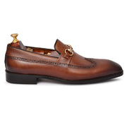 Men's Genuine Leather Formal Tan Loafer Shoes, Business & Casual Party Wear - Feetique Footwea